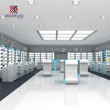 Návrh interiéru interiérov Farmacia Shop v európskom štýle